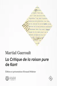La Critique de la raison pure de Kant_cover