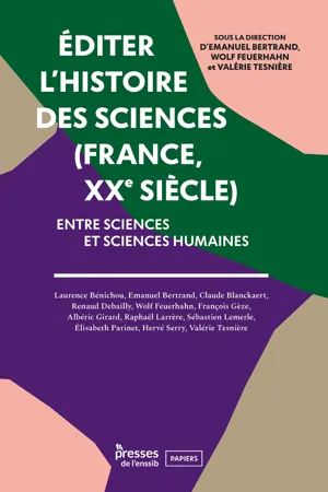 Éditer l'histoire des sciences (France, XXe siècle)