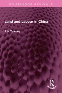 Land and Labour in China_cover