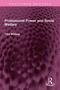 Professional Power and Social Welfare_cover