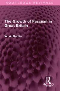 The Growth of Fascism in Great Britain_cover