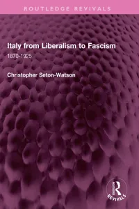 Italy from Liberalism to Fascism_cover