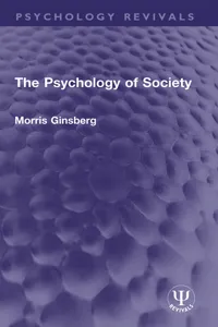 The Psychology of Society_cover