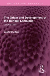 The Origin and Development of the Bengali Language_cover