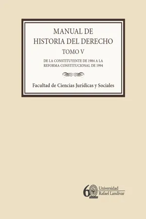 Manual de historia del derecho. Tomo V