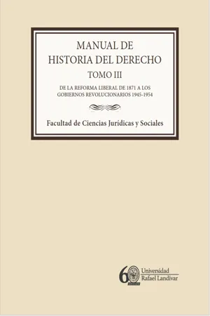 Manual de historia del derecho. Tomo III