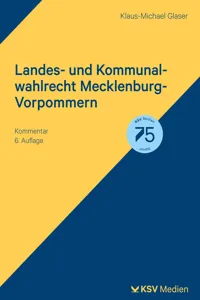 Landes- und Kommunalwahlrecht Mecklenburg-Vorpommern_cover