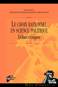 Le choix rationnel en science politique_cover