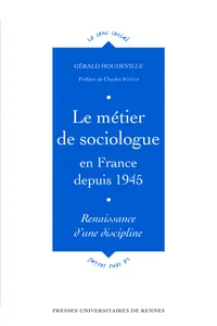 Le métier de sociologue en France depuis 1945_cover