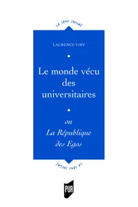 Le monde vécu des universitaires_cover