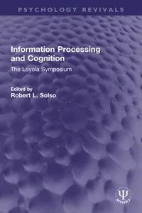 Information Processing and Cognition_cover
