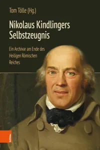 Nikolaus Kindlingers Selbstzeugnis_cover