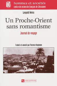 Un Proche-Orient sans romantisme_cover