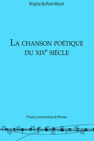 La chanson poétique du XIXe siècle