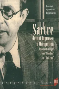Sartre devant la presse d’Occupation_cover