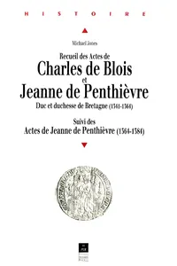 Recueil des Actes de Charles de Blois et Jeanne de Penthièvre_cover