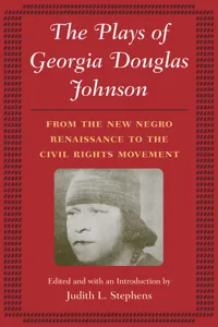 The Plays of Georgia Douglas Johnson_cover