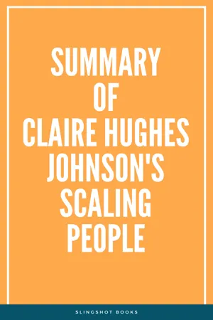 Summary of Claire Hughes Johnson's Scaling People