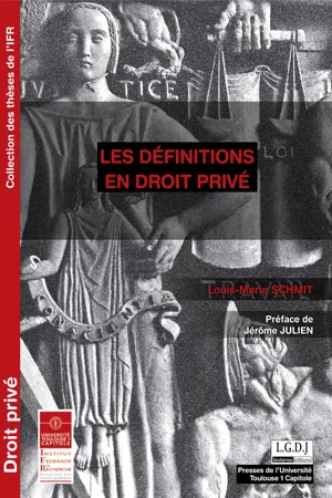 Les définitions en droit privé