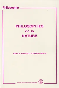 Philosophies de la nature_cover