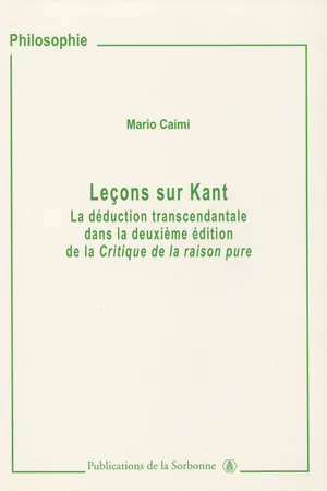 Leçons sur Kant