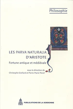 Les Parva naturalia d'Aristote