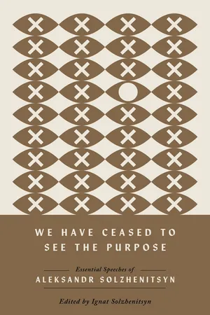 We Have Ceased to See the Purpose