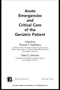 Acute Emergencies and Critical Care of the Geriatric Patient_cover