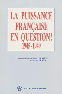 La puissance française en question 1945-1949_cover