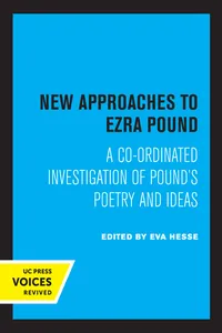 New Approaches to Ezra Pound_cover