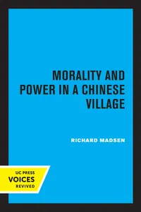 Morality and Power in a Chinese Village_cover