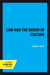 Law and the Order of Culture_cover