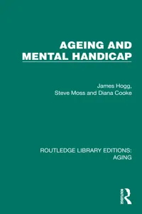 Ageing and Mental Handicap_cover