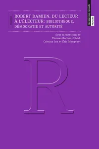 Robert Damien, du lecteur à l’électeur_cover