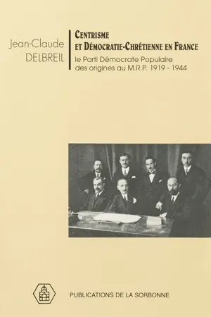 Centrisme et démocratie chrétienne en France