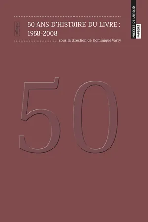 50 ans d’histoire du livre