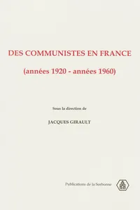 Des communistes en France_cover