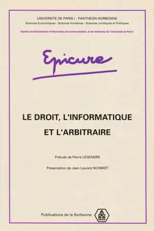 Le droit, l'informatique et l'arbitraire