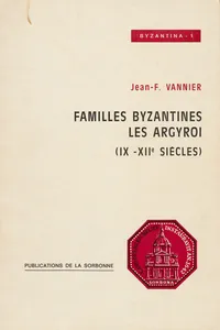 Familles byzantines : les Argyroi_cover