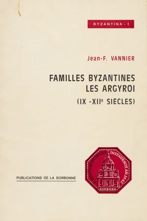 Familles byzantines : les Argyroi (IXe-XIe siècles)