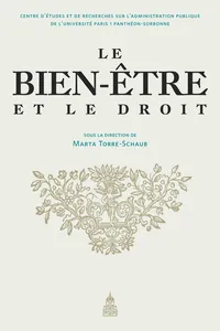 Le bien-être et le droit_cover