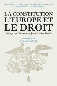 La constitution, l’Europe et le droit_cover