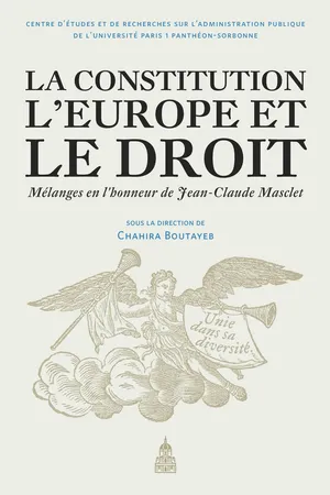 La constitution, l’Europe et le droit