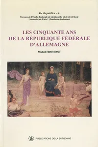 Les cinquante ans de la République fédérale d’Allemagne_cover
