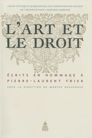 L'art et le droit