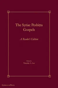 The Syriac Peshiṭta Gospels_cover