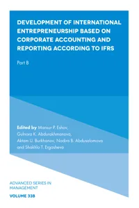 Development of International Entrepreneurship Based on Corporate Accounting and Reporting According to IFRS_cover