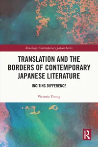 Translation and the Borders of Contemporary Japanese Literature_cover