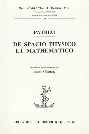 De spacio physico e mathematico