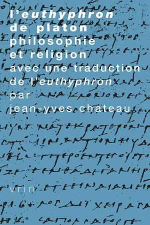 L'Euthyphron de Platon